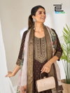 Gemini Blue Hills Rayon Foil Printed Anarkali Kurti Collections
